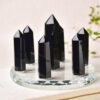 1set Seven Star Plate Natural Crystal Point Healing Stone Chakra Reiki Energy Stone Magic Obelisk 12cm Pedestal Home Decor - Avsso