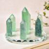 1set Seven Star Plate Natural Crystal Point Healing Stone Chakra Reiki Energy Stone Magic Obelisk 12cm Pedestal Home Decor - Avsso