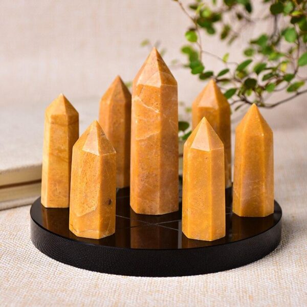 1set Seven Star Plate Natural Crystal Point Healing Stone Chakra Reiki Energy Stone Magic Obelisk 12cm Pedestal Home Decor - Avsso