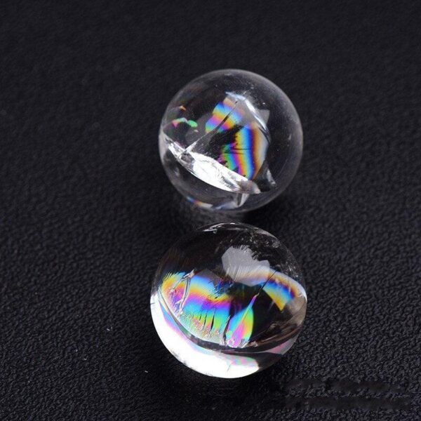 2.5-3cm Natural Clear Quartz Sphere White quartz Rainbow Small balls Crystal Healing Rough stone Enerygy Ornaments Home Decor - Avsso