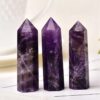 250g Natural Dream Amethyst Crystal Point energy Healing Stone Hexagonal Wand Mineral Ornaments Home Decro