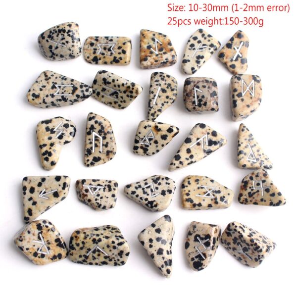 Crystal Set~25Pcs Natural Balmatin Crystal Rune Set Runes Stone Irregular Divination Fortune-telling  Healing Meditation Gift Collection