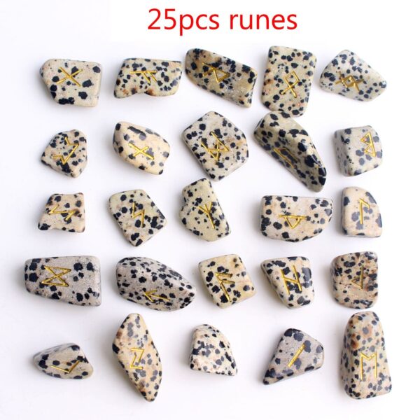 Crystal Set~25Pcs Natural Balmatin Crystal Rune Set Runes Stone Irregular Divination Fortune-telling  Healing Meditation Gift Collection