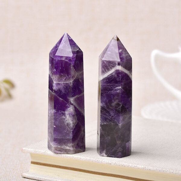 Crystal Point~26 Color Natural Stones Crystal Point~ Wand Amethyst Rose Quartz Healing Stone Energy Ore Mineral Crafts Home Decoration 1PC