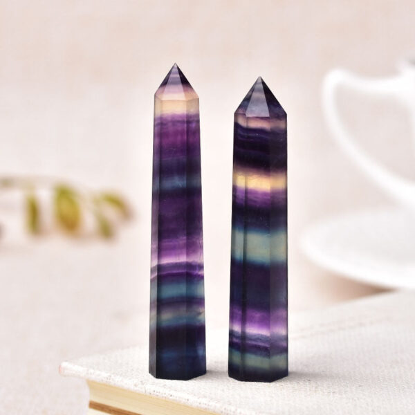 Crystal Point~26 Color Natural Stones Crystal Point~ Wand Amethyst Rose Quartz Healing Stone Energy Ore Mineral Crafts Home Decoration 1PC