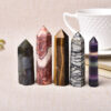 Crystal Point~26 Color Natural Stones Crystal Point~ Wand Amethyst Rose Quartz Healing Stone Energy Ore Mineral Crafts Home Decoration 1PC