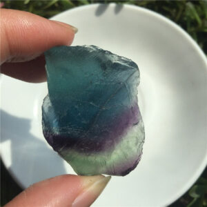 Crystal Healing~2pcs Natural Raw Blue Green Fluorite Stone Mineral Energy Stones for Jewelry Treatment  crystal Beautiful Mineral Specimen