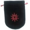 Black Velvet Double Pentagram Tarot/Rune Bag