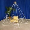 Crystal Healing Tool ~Meditation Pyramid - Crystal Copper Archangel Metatron Healing System - 6 Pointed Star White Enamel Coated Copper Pyramid with Gold-Plated connectors