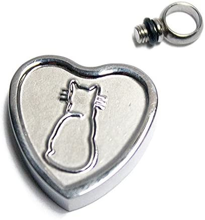 Purrfect Heart Keepsake Love Vial Memory Pendant Amulet Talisman Charm