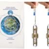 Magnetic Healing Mat System with Two 3.5" Quartz Crystal Etheric Weavers Wrapped in Gold Filled Wire