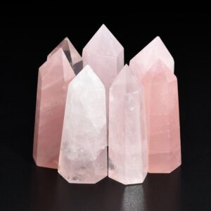 1PC Large 100% Natural Rock Pink Rose Quartz Point Healing Crystal Stone 50-60mm and 70-75mm Handmade Home Decor - Avsso