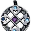 Nordic Lights Celtic Cross Heart Pendant for True & Happy Friendship Amulet Talisman Charm