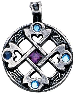 Nordic Lights Celtic Cross Heart Pendant for True & Happy Friendship Amulet Talisman Charm