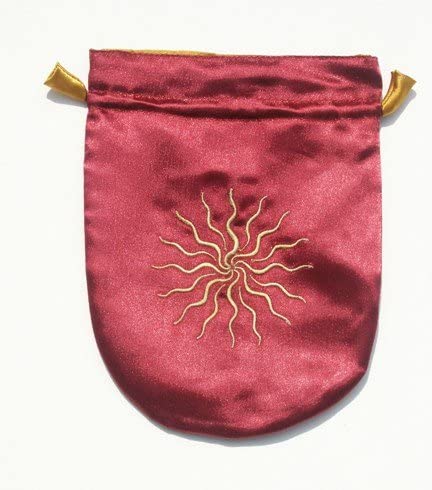 Red Satin Sunstar Tarot/Rune Bag
