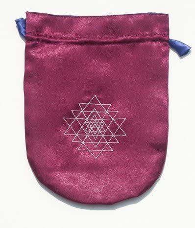 Purple Satin Shri Yantra Tarot/Rune Bag