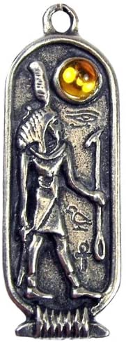 Egyptian Zodiac Cartouche - Shu (Jan 26 - Feb 24) on a 30" Black Cord