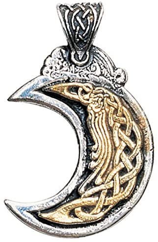 Nordic Lights Moon Pendant for Inspiration through Dreams Amulet Talisman Charm
