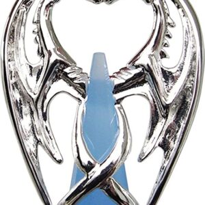 Enchanted Jewelry Double Dragon Crystal Keeper Pendant for Second Sight and Psychic Protection - by Anne Stokes