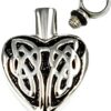Celtic Heart Love Vial Keepsake Memory Pendant Amulet Talisman Charm