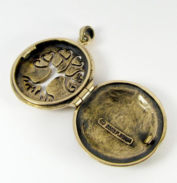 Bronze Tree Pentacle Pentagram Aromatherapy Locket