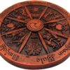 Small Wheel of The Year Plaque Wood Finish