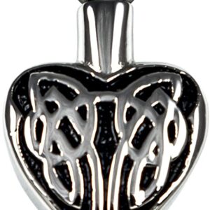 Celtic Heart Love Vial Keepsake Memory Pendant Amulet Talisman Charm