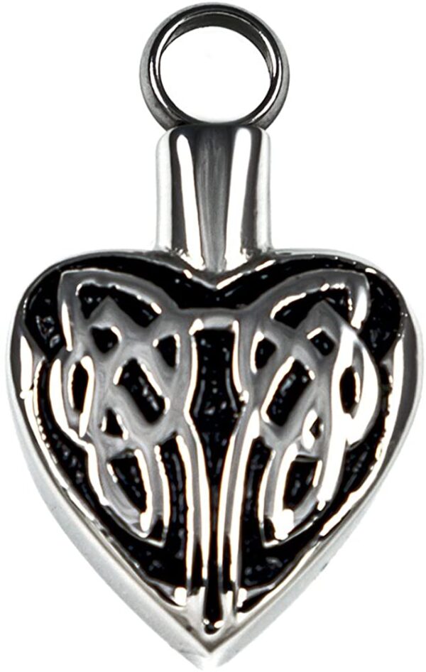 Celtic Heart Love Vial Keepsake Memory Pendant Amulet Talisman Charm