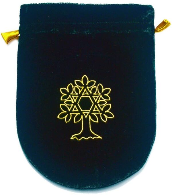 Enchanted Jewelry Green Velvet Tree of Life Tarot / Rune Bag
