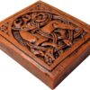 Celtic Stag Wall Plaque - Wood Finish