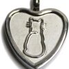 Purrfect Heart Keepsake Love Vial Memory Pendant Amulet Talisman Charm