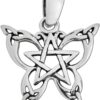 Sterling Silver Small Butterfly Pentacle Pendant
