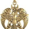 Bronze Large Crescent Raven Pentacle Pentagram Pendant