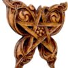 Butterfly Pentacle Wall Plaque Wood Finish