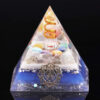 Reiki Pyramid~7 Chakra Crystal Stones Orgone Pyramid Generator Energy Accumulator Orgonite Reiki Pyramid For Positive