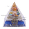 Reiki Pyramid~7 Chakra Crystal Stones Orgone Pyramid Generator Energy Accumulator Orgonite Reiki Pyramid For Positive