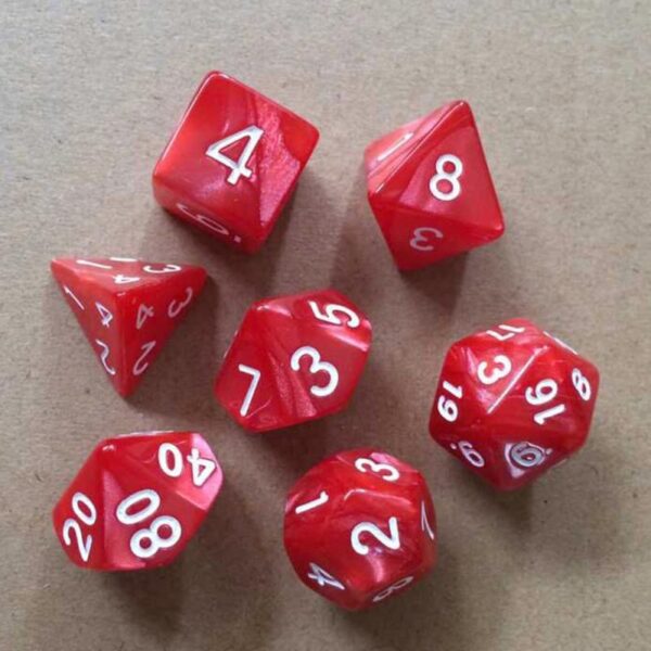 Crystal Set~7 Pcs/set  Multifaceted Dice D&d D4 D6 D8 D10 D12 D20 Polyhedral TRPG Games Dice Set Board Game Entertainment Dice