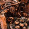Seated Norse Goddess Idunna Statue Wood Finish