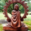Small Celtic God Lugh Statue Wood Finish