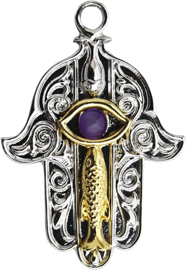 Mystic Kabbalah Hand of Khamsa for Luck & Protection Pendant Charm Talisman Necklace