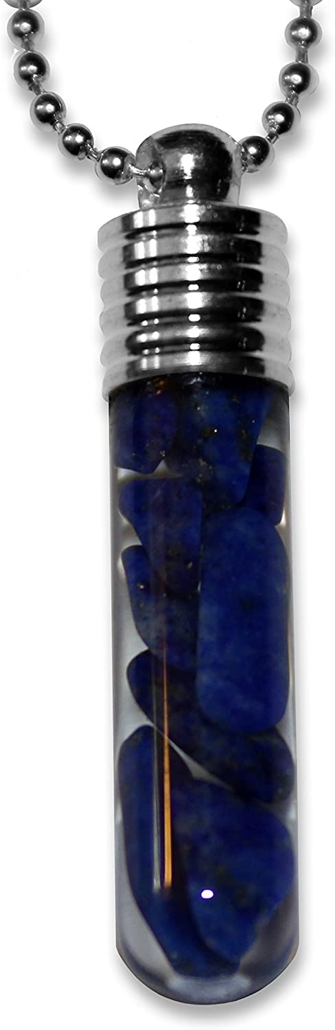 Lapis Vial Pendant for Change and Promise