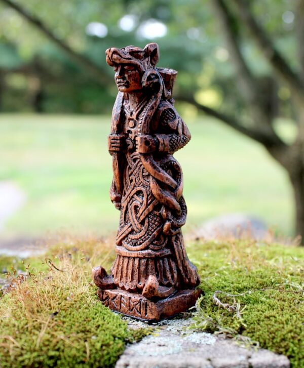 Skadi Figurine - Norse Goddess of Winter - Wood Finish