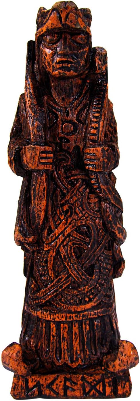 Skadi Figurine - Norse Goddess of Winter - Wood Finish