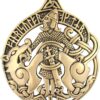 Bronze Norse God Tyr Pendant; 1.5 Inch Diameter