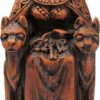 Seated Norse Goddess Freya Statue Wood Finish