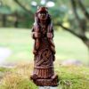 Skadi Figurine - Norse Goddess of Winter - Wood Finish