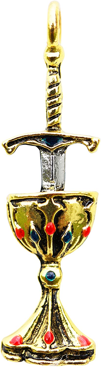 Knights Templar Blade and Chalice for Perfect Love and Perfect Trust Pendant Amulet