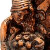 Seated Norse Goddess Idunna Statue Wood Finish