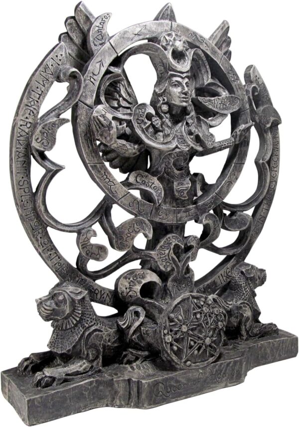Queen of Heaven Statue Goddess Astarte Astrolabe Statue - Stone Finish
