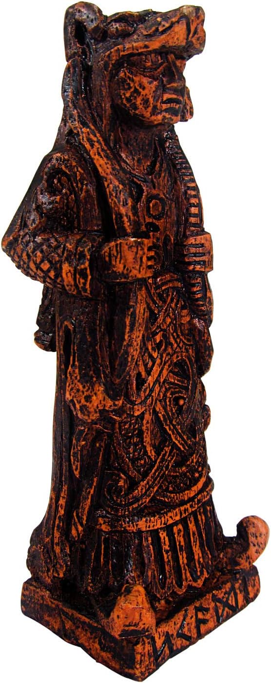 Skadi Figurine - Norse Goddess of Winter - Wood Finish